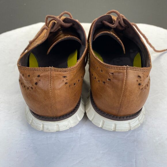 Cole Haan Zerogrand Men’s Size 10.5 M Brown Leather Wingtip Oxford Shoes C14493 - Picture 8 of 16